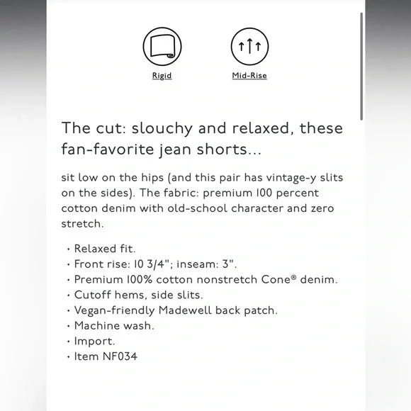 Madewell Relaxed Denim Shorts in Madera Wash: Side-Slit Edition 25 9 - Picture 6 of 8